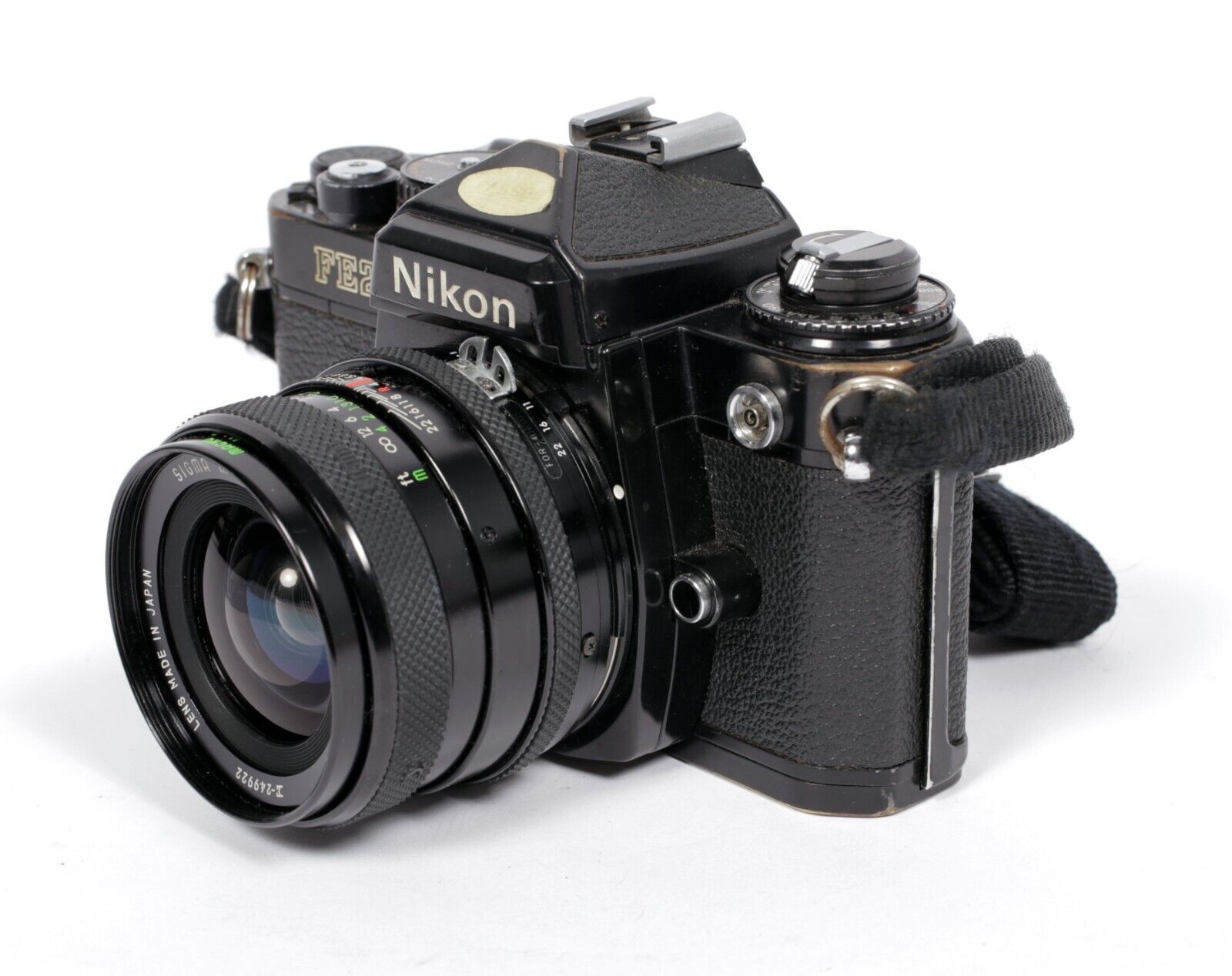 Nikon FE2 35mm SLR Film Camera with Wide angle Sigma MC 28mm F2.8 